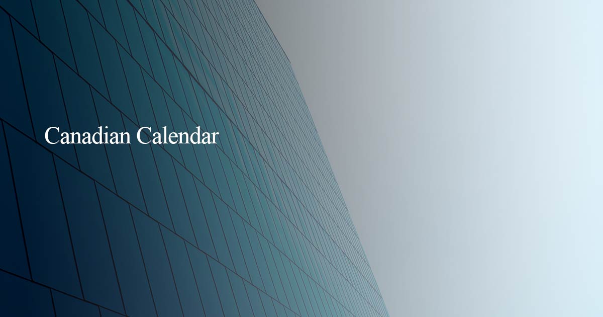 Canadian Calendar Canadian Corporate Tax Oakville Accountants
